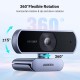 Ugreen Full-HD spletna kamera z dvojnim mikrofonom, 1080P (15728)