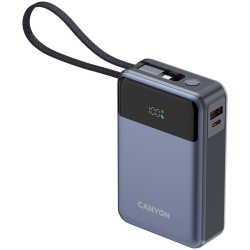 CANYON prenosna baterija OnPower 600 vgrajen kabel 20000mAh PD65W (CNS-CPB600DG)