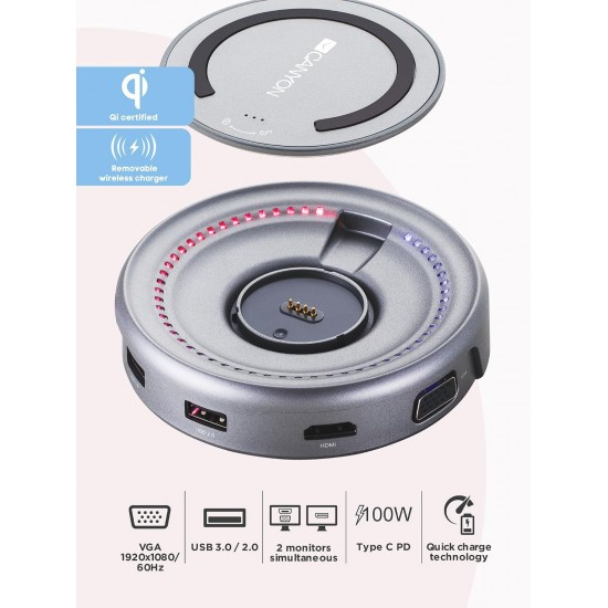 CANYON hub DS-7 7in1 USB-C Wireless Space (CNS-TDS07DG)