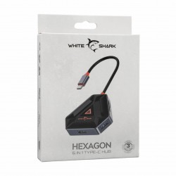 WHITE SHARK hub USB 3.1 TipC 3xA + HDMI, HEXAGON