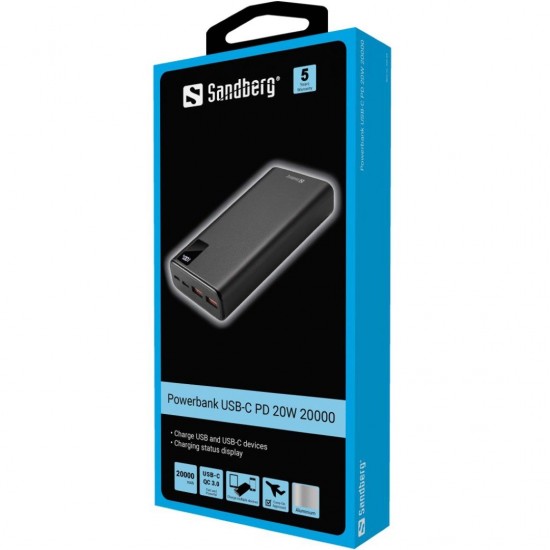 Sandberg Powerbank USB-C PD 20W 20000mAh prenosna baterija (420-59)