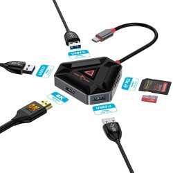 WHITE SHARK hub USB 3.1 TipC 3xA + HDMI, HEXAGON