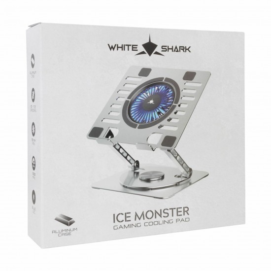 Podloga za prenosnik WHITE SHARK GCP-16 ICE-MONSTER 360° rotacijski