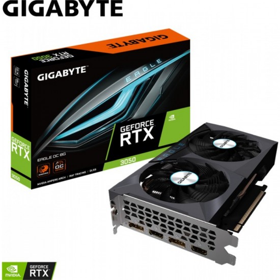 Gigabyte GeForce RTX 3050 WINDFORCE OC V2 6G, 6GB GDDR6, PCI-E 4.0  (GV-N3050WF2OCV2-6GD)