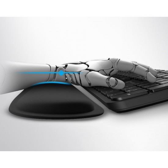 Natec CHIPMUNK 2v1 komplet / set podloga za miško in zapestja, ergonomska, spominska pena, univerzalna velikost, nedrseča, črna