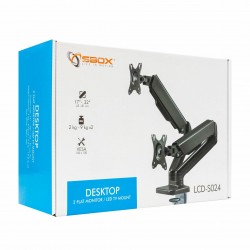 SBOX namizni nosilec za 2xmonitor (LCD-S024-3)