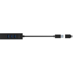 IcyBox IB-HUB1419-LAN USB-A/C mrežna kartica in 4-portni HUB