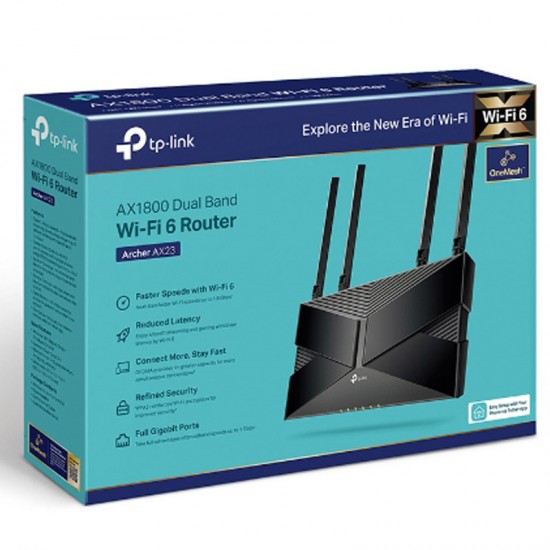 TP-LINK Archer AX23 AX1800 Dual Band Wi-Fi 6 Router Gigabit brezžični usmerjevalnik - router / dostopna točka - AP