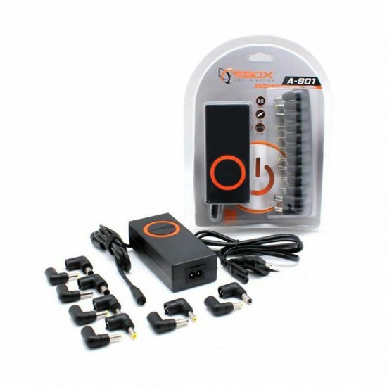 Polnilec za prenosnike, univerzalen, 90W, SBOX A-901