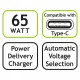 Polnilec za prenosnike, USB-C 65W, Tecnoware (FAU17704)