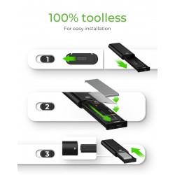 IcyBox IB-1807MT-C31 ohišje za 1xM.2 NVMe SSD z vmesnikom USB-C 3.2 in zaščito pred pisanjem