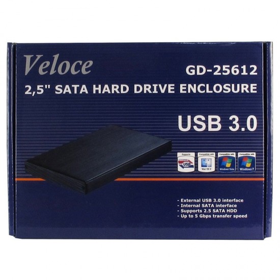 Inter-Tech GD-25612 Veloce USB 3.0 za disk 6,35cm (2,5
