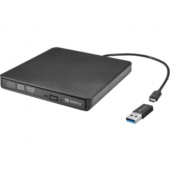 Sandberg USB-C/A DVD zunanji zapisovalnik (136-62)