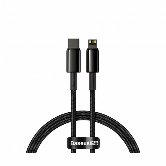 Baseus kabel USB C-C 1m 100W 20V 5A črn Tungsten pleten (CATWJ-01)