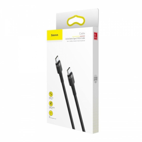 Kabel BASEUS Cafule Type C Quick charge 2m, 60W (20V 3A), 2m (CATKLF-HG1)
