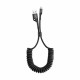 Kabel Apple USB/Lightning 1m 2A spiralni črn Baseus (CALSR-01)