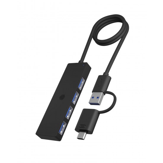 Icybox IB-HUB1424-C3 4-Port Hub s priključkom USB-C in USB-A 3.2 Gen 1