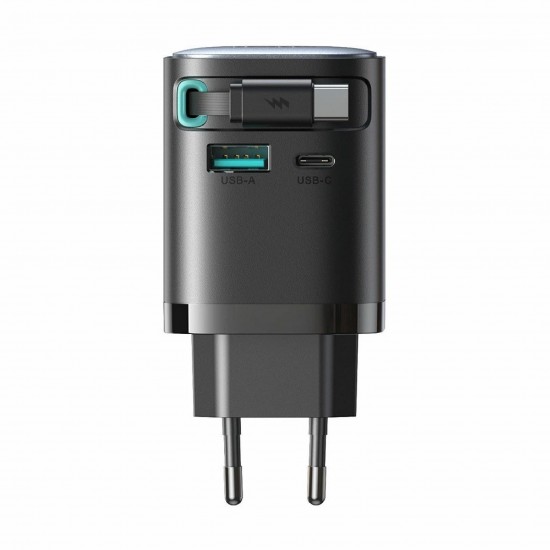 Joyroom polnilec 65W USB TipC TipA GaN QC PD s kablom (JR-TCL02)