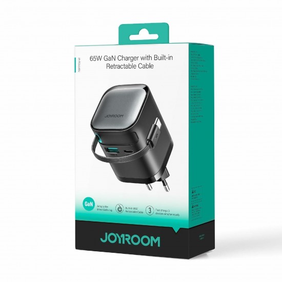 Joyroom polnilec 65W USB TipC TipA GaN QC PD s kablom (JR-TCL02)