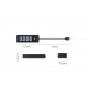USB hub s 4 vhodi, USB 3.0, 0.15m, črn, ORICO PW4U-U3-015