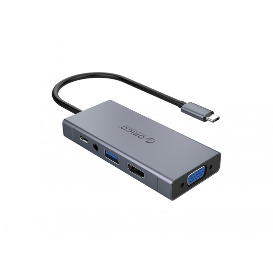 Priključna postaja USB-C, 5 in 1, USB 3.0, HDMI, VGA, avdio, PD 60W, ORICO MC-U501P