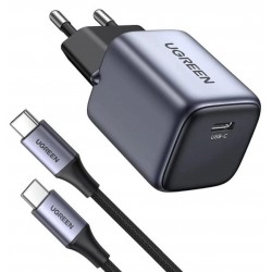 Ugreen Nexode 30W USB C Polnilnik GaN II s priloženim USB-C 60W 1M kablom (25257)