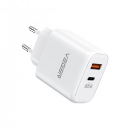 VEGER 65W1A1C 2-portni polnilec, USB-A, USB-C