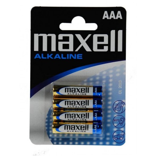 Baterija Maxell AAA (LR03), 4 kos, alkalna