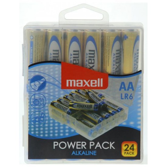 Maxell baterija AA (LR6), 24 kos, alkalne