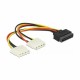 Adapter SATA M + 2x Molex Ž, Delock