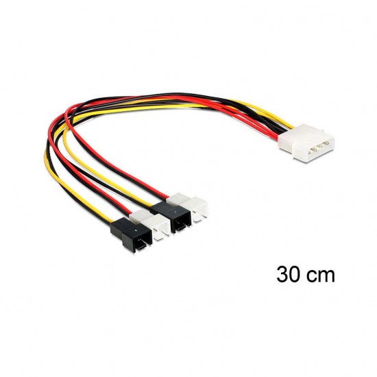 Delock adapter DC 2x Molex M - 6pin za grafične kartice PCI-express 0,15m