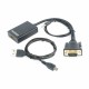 Adapter VGA M - HDMI Ž + avdio, Gembird