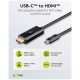 GOOBAY USB-C (M) na HDMI (M) kabel, 4K 60Hz 18Gbit/s, 3m