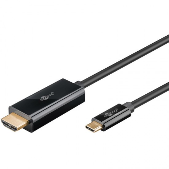GOOBAY USB-C (M) na HDMI (M) kabel, 4K 60Hz 18Gbit/s, 3m