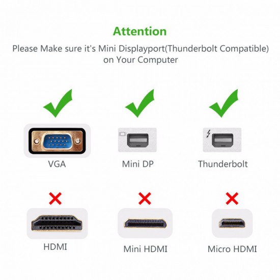 Ugreen Mini Display Port na VGA Converter 15cm (10459)