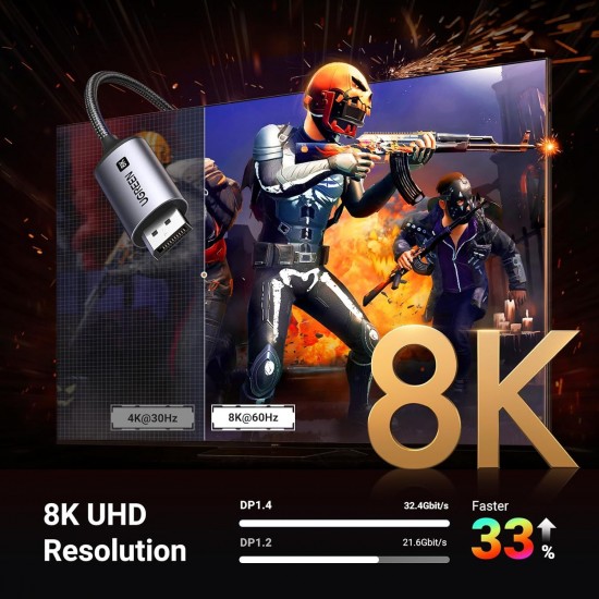 Ugreen kabel USB-C v DisplayPort 1.4, 3m, 8K@60Hz 4K@240Hz