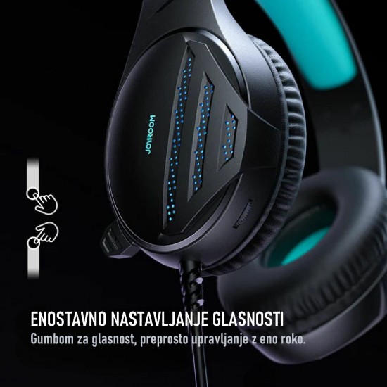 Joyroom slušalke+mikrofon črne gaming JR-HG2