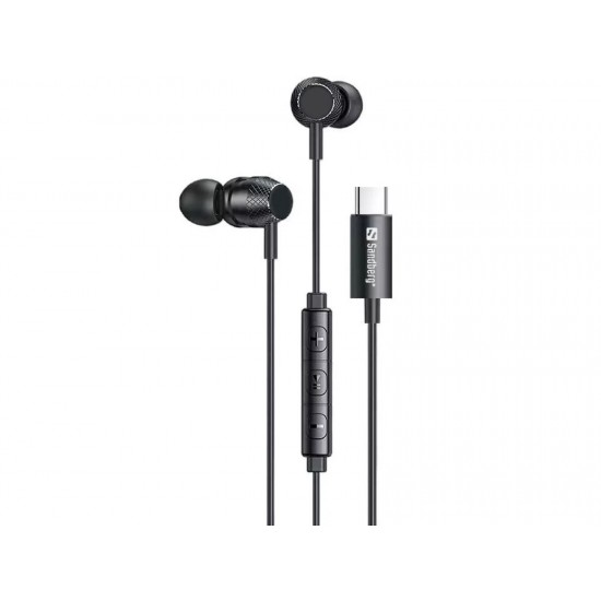 Sandberg USB-C/A In-Earset with Line-Mic žične slušalke z mikrofonom (126-50)
