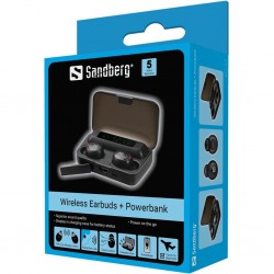 Sandberg Wireless Earbuds + Powerbank brezžične slušalke s prenosno baterijo (126-38)