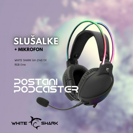 White Shark GH-2140 OX, slušalke z mikrofonom