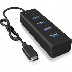IcyBox IB-HUB1409-C3 4-portni Hub s priključkom USB-C 3.0