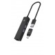 IcyBox IB-HUB1439-LAN 4 Port Hub z priključkom USB 3.2 Type-A ali Type-C